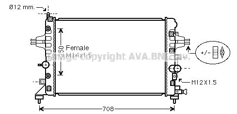 AVA QUALITY COOLING Радиатор, охлаждение двигателя OLA2482